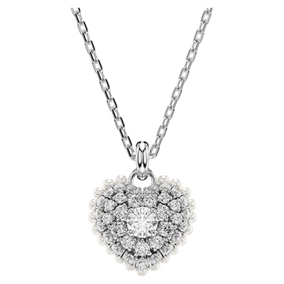 施华洛世奇心形白色项链