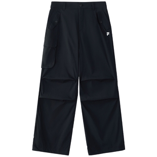 FILA FUSION斐乐工装裤女裤运动长裤春季女款裤子降落伞裤休闲裤
