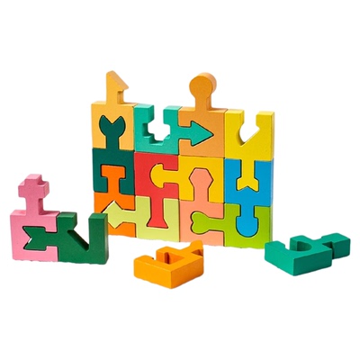 蒙氏早教益智几何异形状配对拼图