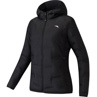 安踏羽绒服女款轻薄无缝女装新款冬季冲锋衣内胆短款连帽棉服外套