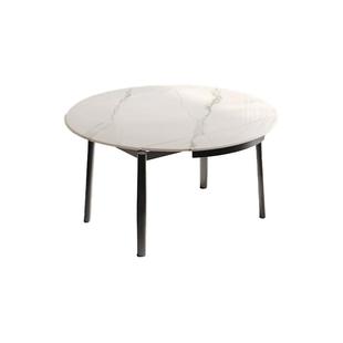 芝华仕微晶石岩板餐桌椅小户型可伸缩两用圆桌现代简约饭桌CT181