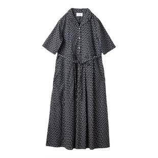 夏季新品 桑妮库拉/Sunny clouds 女式纯棉萝卜黑白印花连衣裙