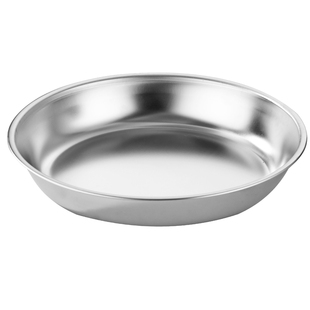 特厚316L不锈钢盘子圆盘家用菜盘食品级平底托盘凉皮蒸盘鱼盘菜碟