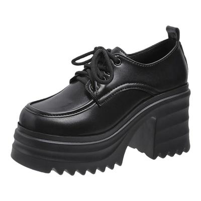 乐福鞋英伦风增高松糕鞋高跟鞋