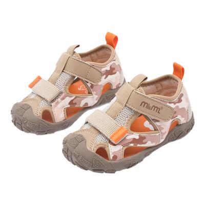 m1m2男女童迷彩风包头凉鞋