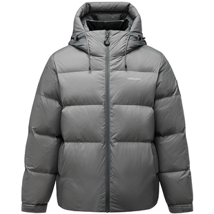 坦博尔【95%法国木拉羽绒】重磅加厚连帽羽绒服男士短款冬季外套