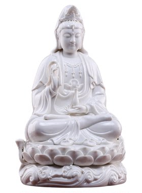 戴玉堂陶瓷全堂佛客厅供奉摆件