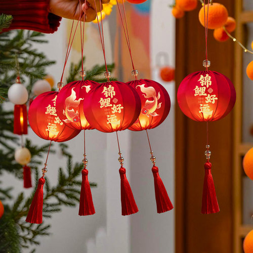 2026新年灯笼挂件马年装饰春节过年户外商场场景氛围发光花灯挂饰