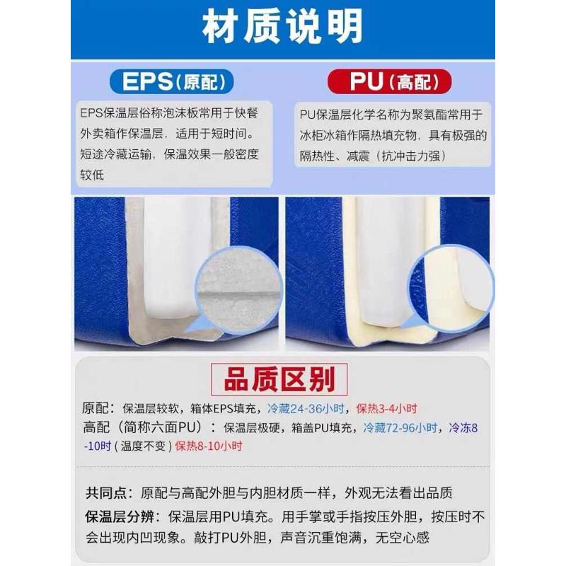 三方优冷保温箱冷藏箱商用摆摊车载户外野餐露营保冷冰桶冰块冰箱