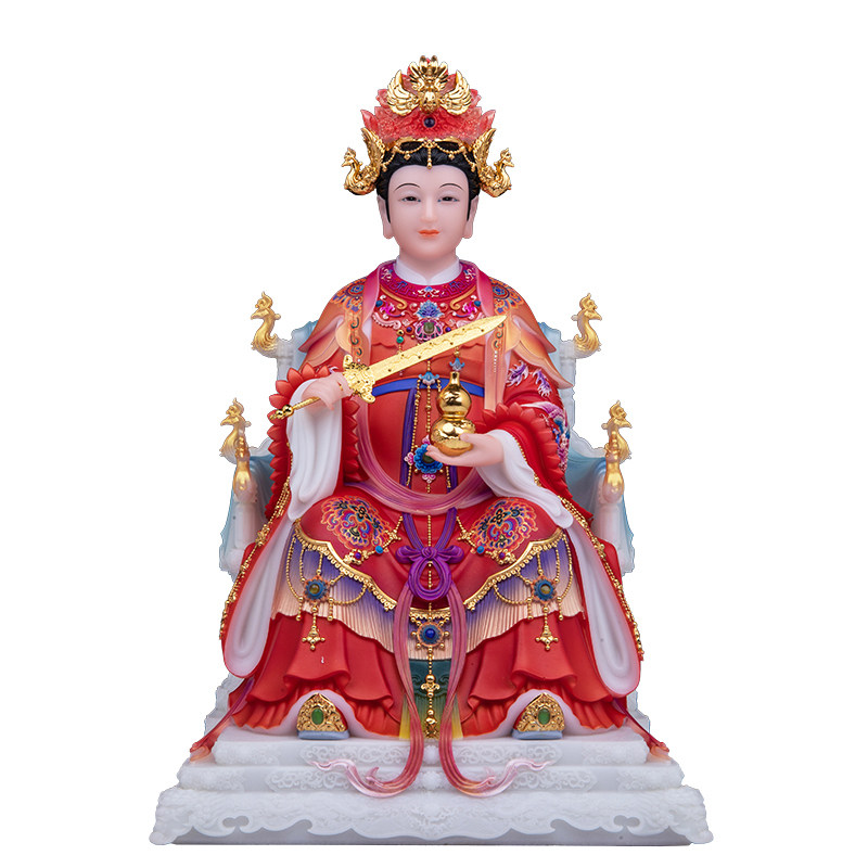 九天玄女神像汉白玉踏凤九天玄女九天圣母娘娘战神家用供奉摆件