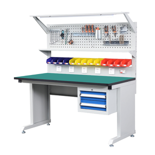 防静电工作台带灯重型工厂车间流水线操作台多功能维修实验室桌子