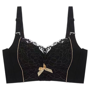 SEILEAFEN调整型云感棉中模杯大胸聚拢四排五扣高侧比收副乳文胸