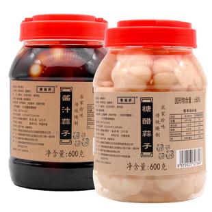徽福祥糖蒜头3斤甜蒜农家腌蒜酱菜新鲜蒜下饭菜火锅蒜醋泡蒜600g