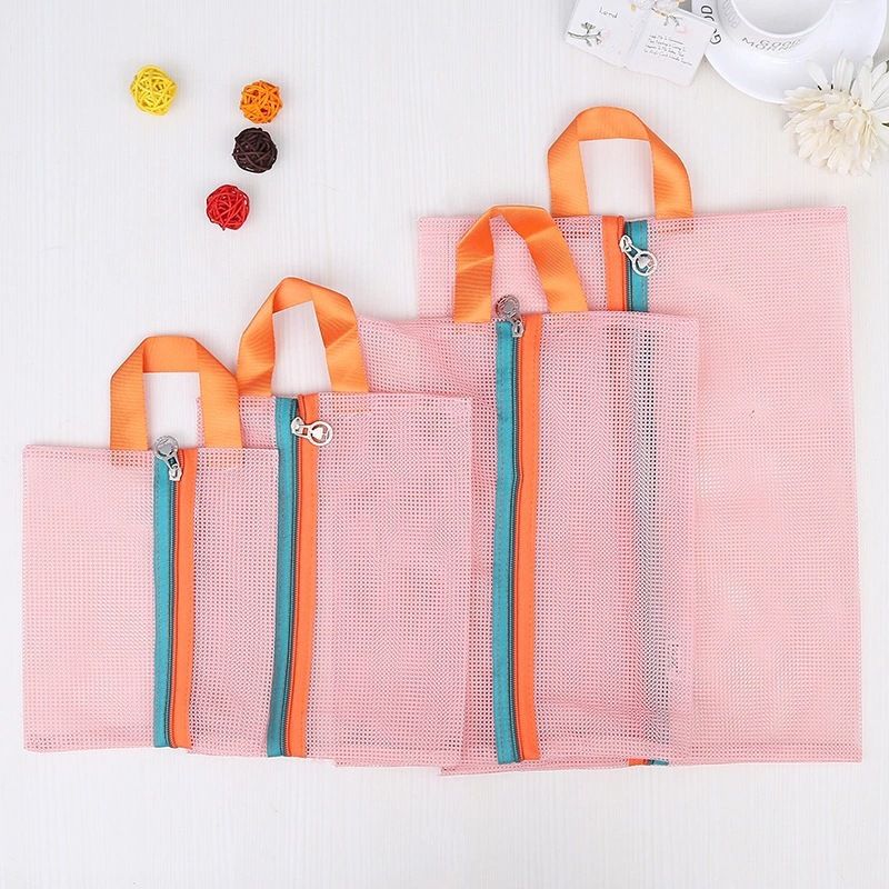 1旅行收纳网格4件套衣物便携分类拉链化妆品收纳整理手提收纳袋包