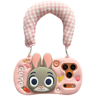 lizardhill 超可爱朱迪适用苹果17promax手机壳新款16pro女iphone15斜挎背带挂绳14p软硅胶全包13疯狂动物城