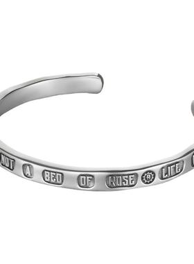 ROCKRIDE LUCKY手镯  925纯银手工男士高级感银饰男款潮