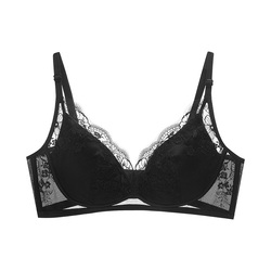 刘亦菲同款水光蕾丝猫耳杯桑蚕丝