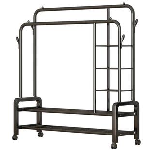 简易晾衣架落地家用挂衣架卧室宿舍衣帽架室内阳台凉晒衣服杆架子