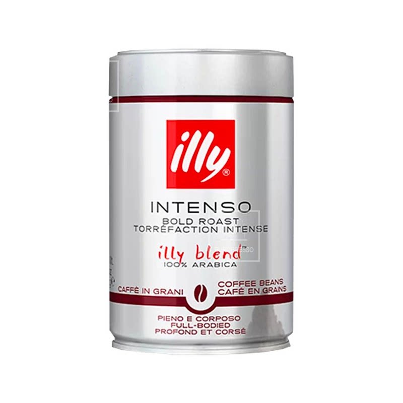 illy 意式特浓咖啡豆250克100%阿拉比卡咖啡豆深烘焙可可焦糖风味