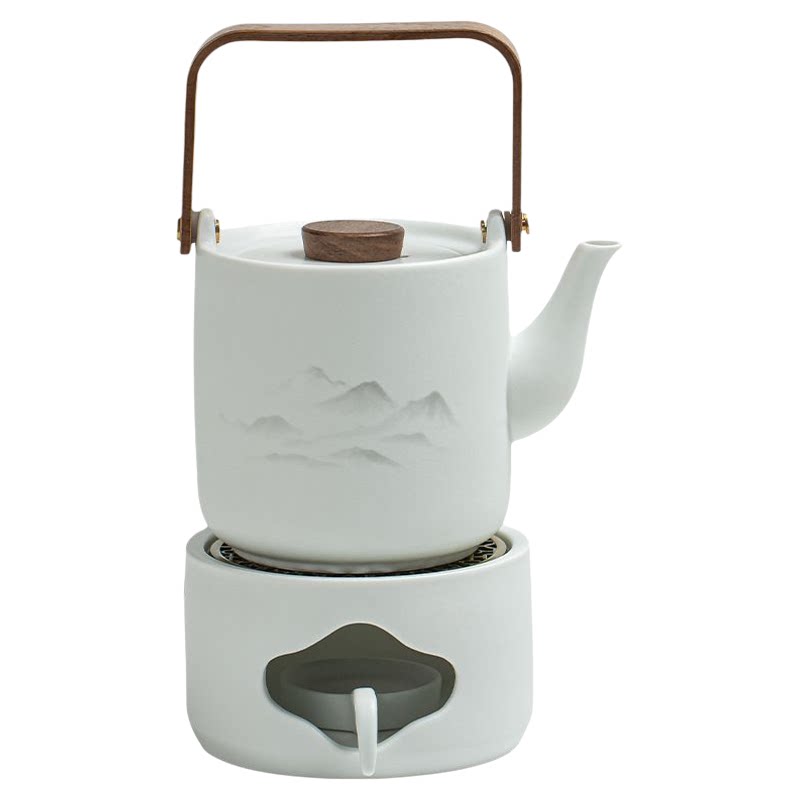 冠森日式陶瓷小型温茶炉蜡烛加热茶壶底座煮茶保温炉暖茶器煮茶器