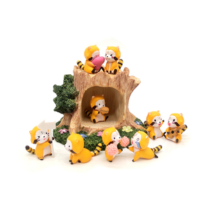 现货世界名作剧场Rascal小浣熊公仔 拉斯卡尔扭蛋 微景品摆件礼物