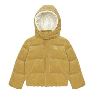 【换季甄选】bonbon et bonbon羽绒服儿童复古刺绣灯芯绒连帽羽绒