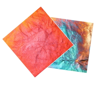 烧箔金箔纸银箔铜箔幻彩箔国画漆画岩彩画手工绘画DIY硫磺布烧箔