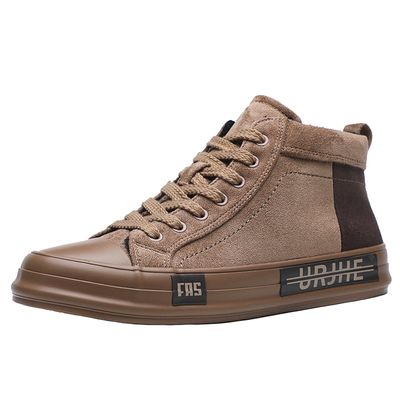 加绒帆布鞋男高帮休闲百搭二棉鞋