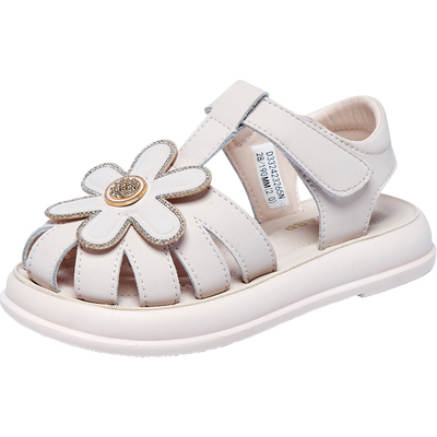 大黄蜂童鞋宝宝凉鞋夏季新款女小童防滑儿童沙滩鞋小女孩包头凉鞋