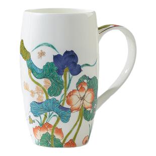 永丰源国瓷幸福和鸣600ml马克杯陶瓷杯子办公室高档精致水杯茶杯