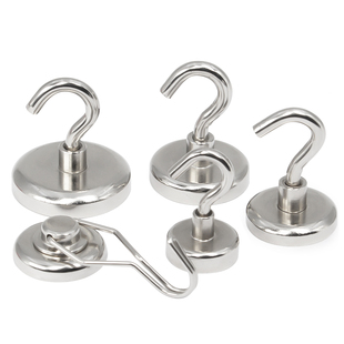 强磁挂钩磁铁免打孔磁吸挂钩门后冰箱吸铁石挂钥匙可旋转强力挂钩