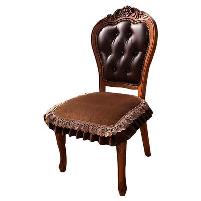 欧式美式餐椅垫纯色毛绒欧式