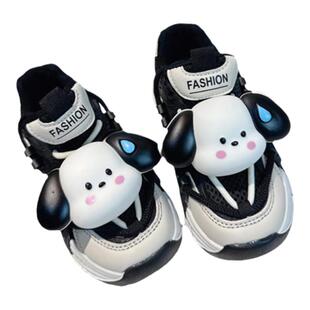 儿童黑色运动鞋2026春秋季新款小学生老爹鞋男童网鞋春款男鞋轻便