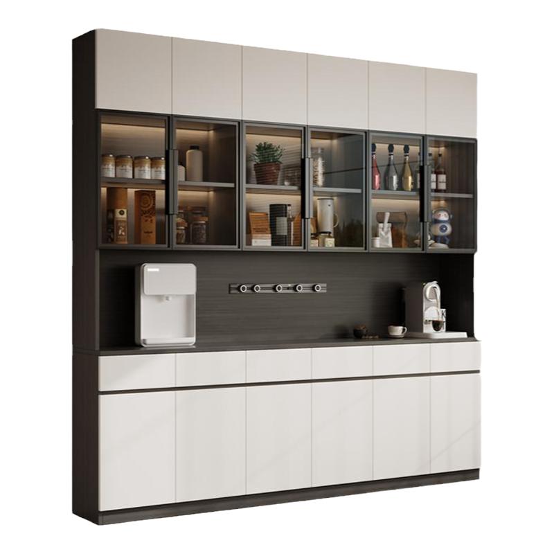 实木餐边柜靠墙一体储物柜2025新款现代简约客厅家用收纳茶水酒柜