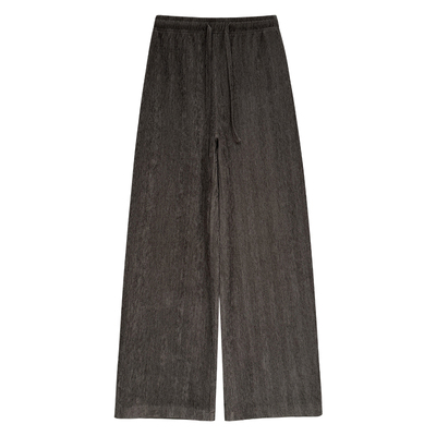 高端雪尼尔毛呢阔腿裤女高个子