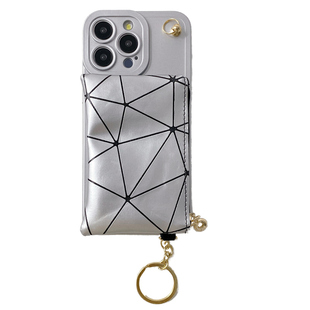 银色菱格卡包适用荣耀400pro手机壳300荣耀200简约100斜挎90gt荣耀80/70/60挂绳x50i手提x40硅胶magic6/7女潮