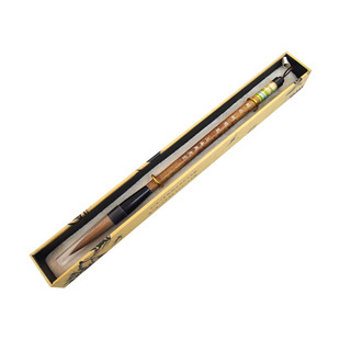 上海周虎臣精制狼毫毛笔 赵朴初行书行楷书法毛笔 联笔狼毫提斗笔