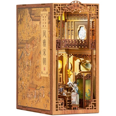 CuteBee国风拼图diy小屋拼装书立