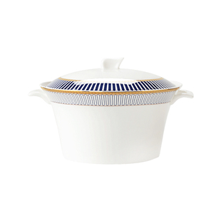 瓷盆品锅带盖大汤碗双耳汤盆骨瓷家用9英寸轻奢盛汤盆陶瓷汤锅