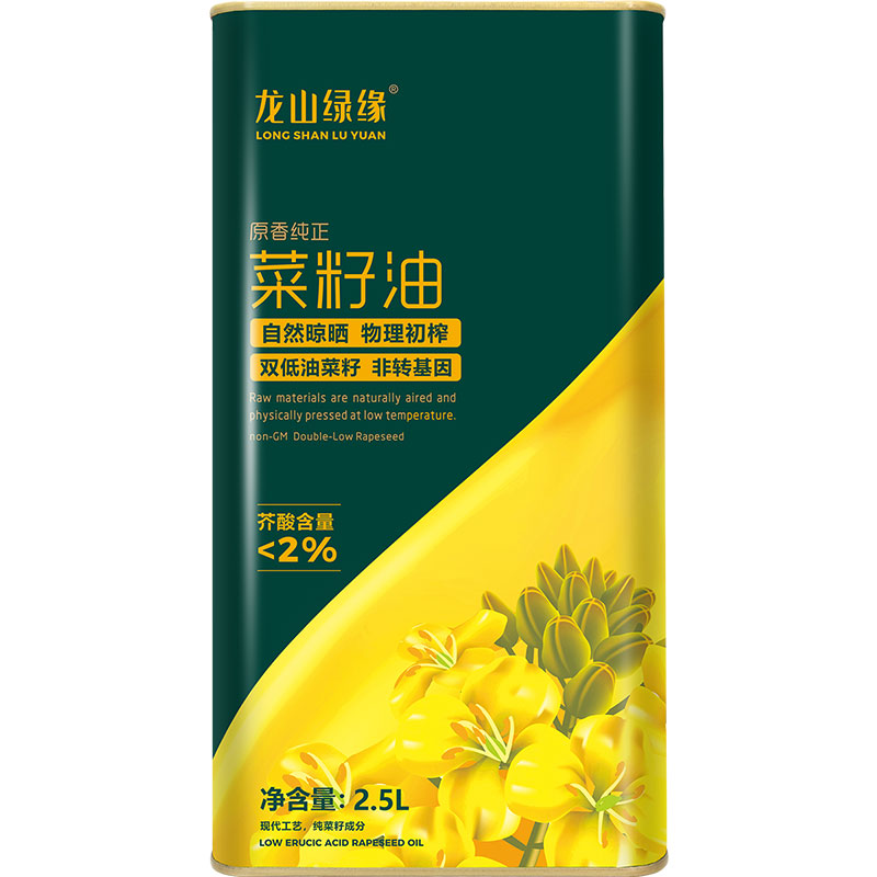 龙山绿缘非转基因原香菜籽油
