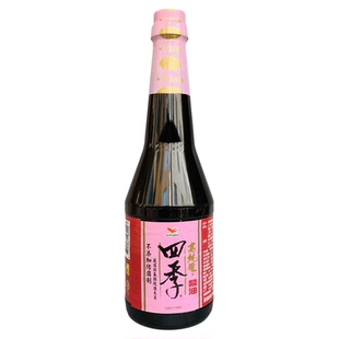 台湾采购 统一四季酱油高纯釀造酱油瓶装不添加防腐剂870ml