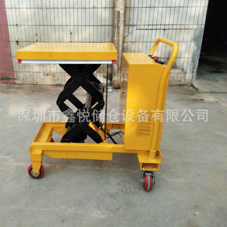 500kg/1吨移动式电动平台车半自动液压升降车升高车小型物流台车