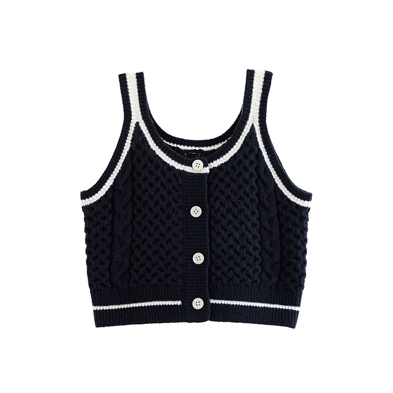 ILOVEJ韩国童装2026春新款韩系女童学院针织背心马甲坎肩/JYSOU14
