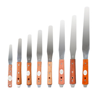 祈工不锈钢调墨刀铲刀丝印油墨锡膏刮刀弯抹刀调色油漆涂料搅拌刀