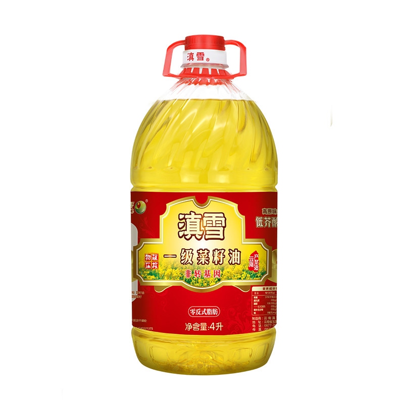 滇雪一级菜籽油4L低芥酸非转基因