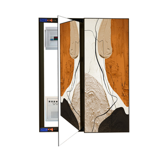 2025新款电箱装饰画隐藏镜子遮挡信号箱强弱配电箱壁画带全身镜