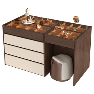 衣帽间首饰中岛柜梳妆台一体卧室家用简约双面储物柜斗柜定制K27