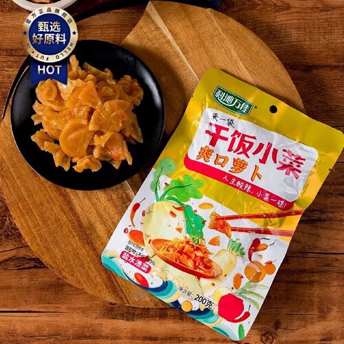 科沁万佳爽口萝卜200g*5袋爽口香脆鲜辣泡菜小菜咸菜早餐下饭菜