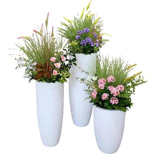 wo+仿真花假花绣球花芦苇草商场大堂大厅落地装饰摆放售楼处摆件