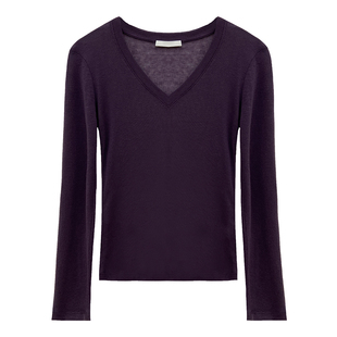 白色内搭长袖t恤打底衫女v领透明高端网纱修身上衣洋气叠穿小衫薄